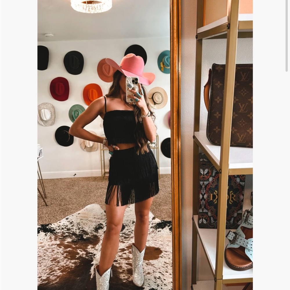NWOT 2-Piece Fringe Skirt + Top Set